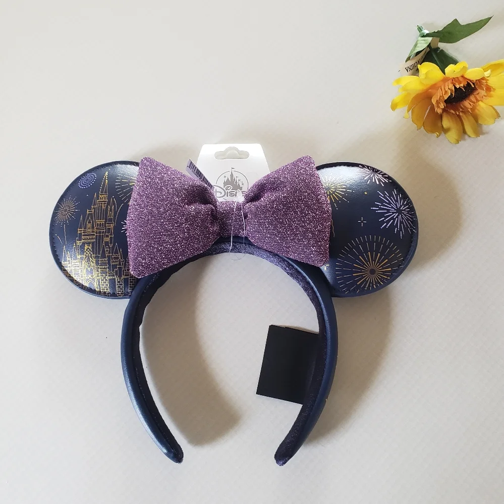 Just In: Brand New Navy Fireworks Design Disney Parks Minnie Ears - Picture 2 of 5